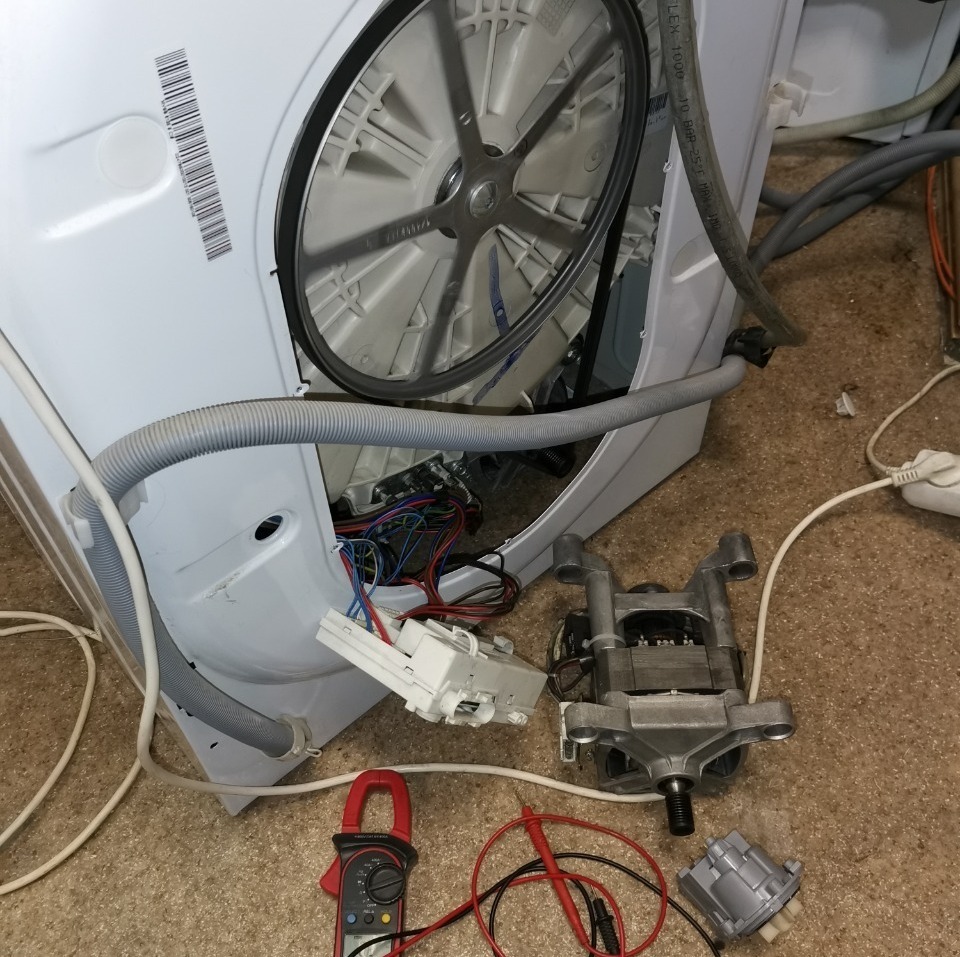 Замена электромотора стиральной машины